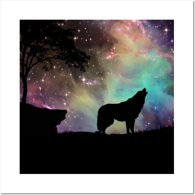 Howling Wolf Nebula Galaxies Space Wall Art by PowderShot